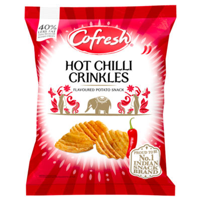 Hot Chilli Crinkles Flavoured Potato Snack 80g thumbnail 2