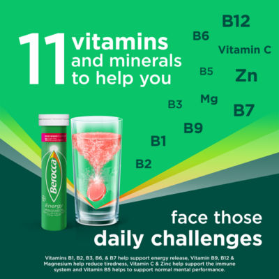 Energy Release Mixed Berries Flavour 15 Effervescent Tablets thumbnail 4