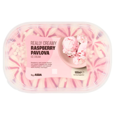 ASDA Really Creamy Raspberry Pavlova Ice Cream 900ml