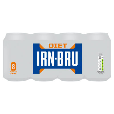 DIET IRN-BRU Soft Drink Can Multipack 8x330ml thumbnail 2