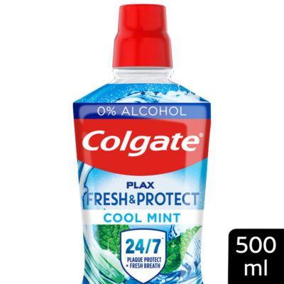 Plax Cool Mint Mouthwash Alcohol Free 500ml thumbnail 2