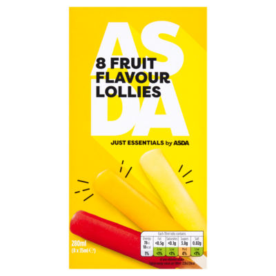 Just Essentials by  Fruit Flavour Lollies 8 x 35ml (280ml) thumbnail 2