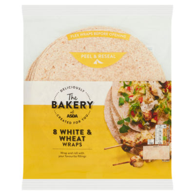 The Bakery 8 White & Wheat Wraps 488g thumbnail 2