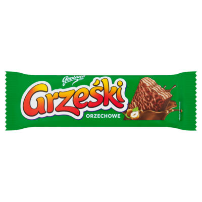Grześki Milk Chocolate-Coated Wafer Bar with Hazelnut Cream 36g thumbnail 2