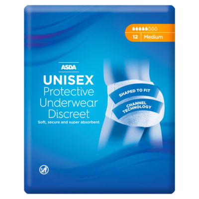 12 Medium Unisex Protective Underwear Discreet