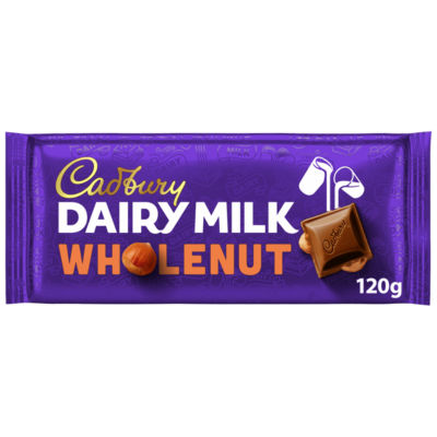 Dairy Milk Wholenut Chocolate Bar 120g thumbnail 2