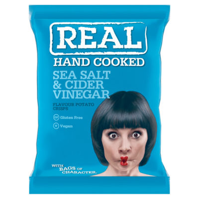 Hand Cooked Sea Salt & Cider Vinegar Flavour Potato Crisps 150g thumbnail 2