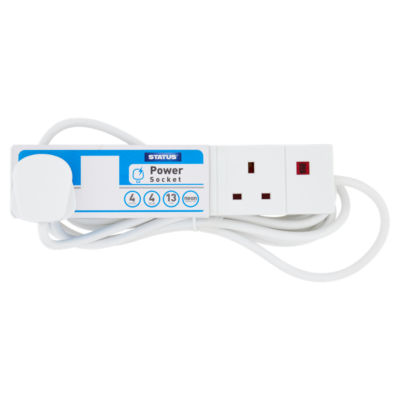 Status 4 Socket 4 Metre Extension Lead 13 Amp