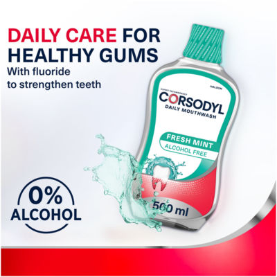 Daily Gum Care Mouthwash Alcohol Free Fresh Mint 500ml thumbnail 4