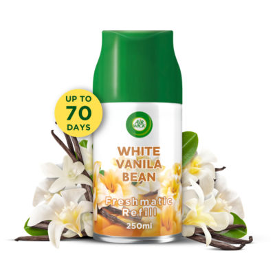 Freshmatic Refill, White Vanilla Bean Air Freshener, 250ml thumbnail 2