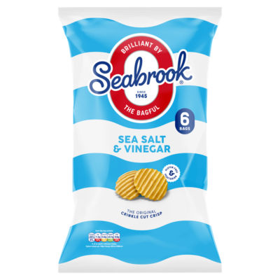 Sea Salt & Vinegar Flavour The Original Crinkle Cut Crisp 6 x 25g thumbnail 2