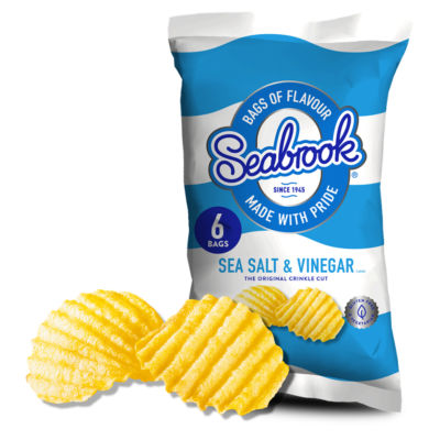 Sea Salt & Vinegar Flavour The Original Crinkle Cut Crisp 6 x 25g thumbnail 3