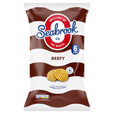 Beefy Flavour The Original Crinkle Cut Crisp 6 x 25g thumbnail 2