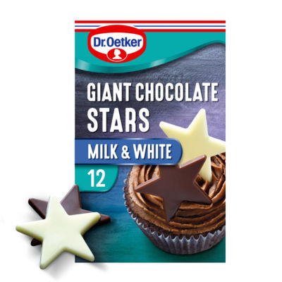 12 Giant White & Milk Chocolate Stars 20g thumbnail 2