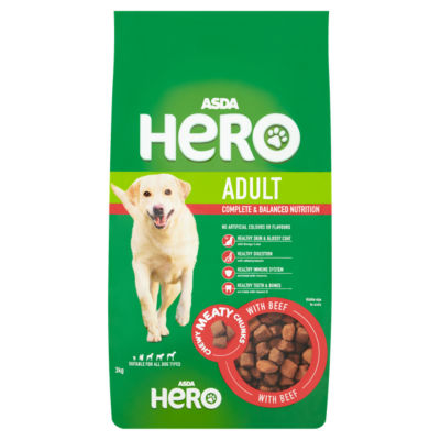 Hero Complete Meaty Chunks with Beef Dry Adult Dog Food thumbnail 2