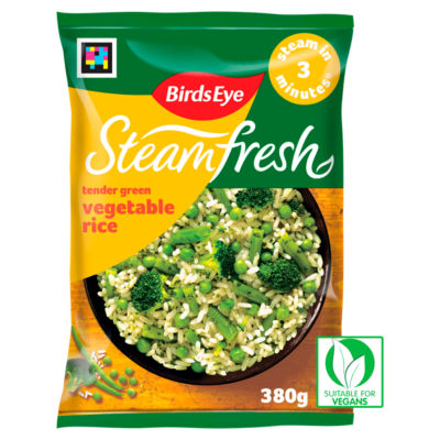 Steamfresh 2 Tender Green Vegetable Rice Steam Bags 380g