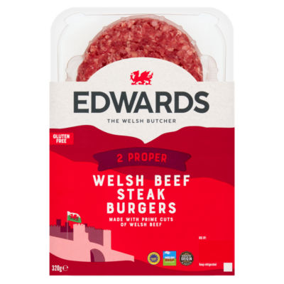 2 Proper Welsh Beef Steak Burgers 320g thumbnail 2