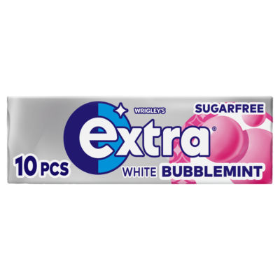 White Bubblemint Sugar Free Chewing Gum x10 Pieces thumbnail 2