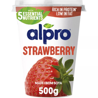 Strawberry Dairy Free Soya Yoghurt Alternative 500g