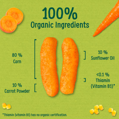 Melty Organic Carrot Baby Snack Puffs 20g 6 months+ thumbnail 3