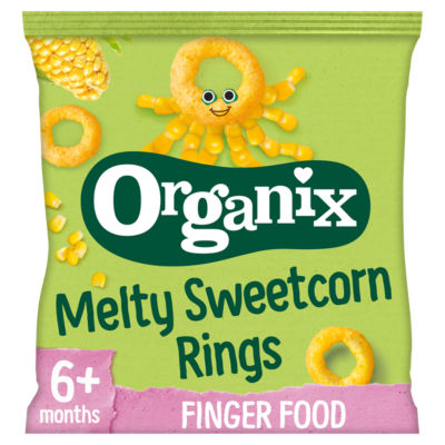 Organix Melty Organic Sweetcorn Rings Baby Puffs 6 months+