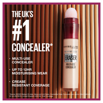 Maybelline Concealer Instant Anti Age Eraser Eye, For Dark Circles and Blemishes, 02 Nude, 6.8ml thumbnail 3