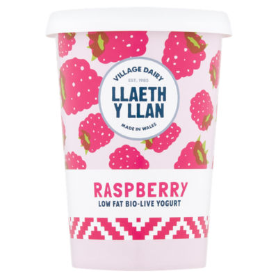 Llaeth y Llan Raspberry Low Fat Bio-Live Yogurt 450g thumbnail 2