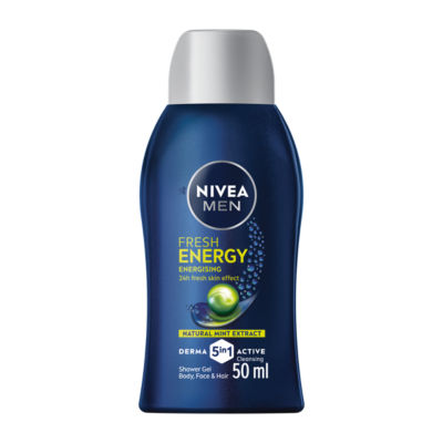 NIVEA Men Fresh Energy Shower Gel 50ml thumbnail 2