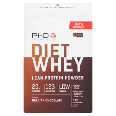 Diet Whey Belgian Chocolate Flavour 1kg thumbnail 2