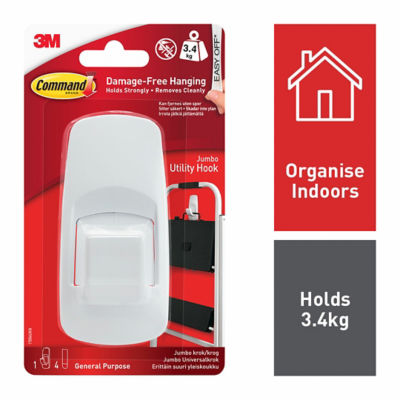 Jumbo Utility Hook - 1 Hook and 4 Large Strips thumbnail 2