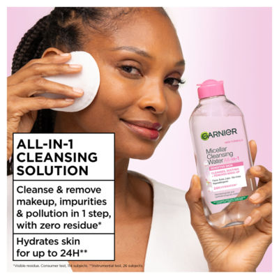 Micellar Water, Gentle face cleanser & Makeup Remover for Sensitive Skin, 400ml thumbnail 3