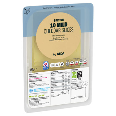 10 British Mild Cheddar Slices 250g thumbnail 2