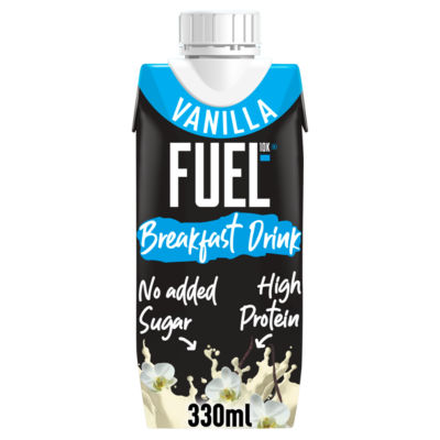 FUEL 10K Vanilla High Protein Milk Breakfast Shake Drink 330ml thumbnail 2