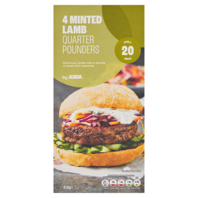 ASDA 4 Minted Lamb & Mutton Quarter Pounders