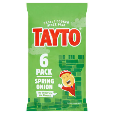 Spring Onion Flavour Potato Crisps 6 x 25g
