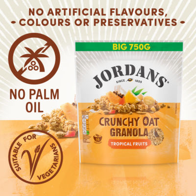 Crunchy Oat Granola Tropical Fruits Breakfast Cereal 750g thumbnail 4