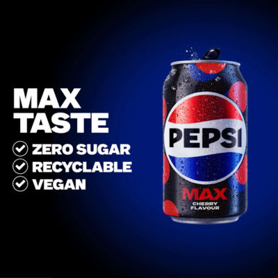 Max Cherry No Sugar Cola Cans 8 x 330ml thumbnail 3
