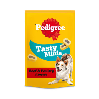 ® TASTY MINIS Adult Dog Treats Beef & Poultry Chewy Slices 155g thumbnail 2