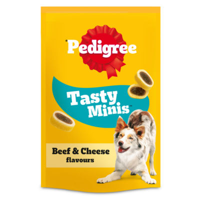 PEDIGREE® TASTY MINIS Adult Dog Treats Cheese & Beef Nibbles 140g thumbnail 2