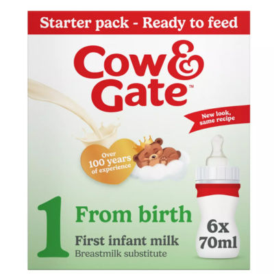 1 First Infant Baby Milk Liquid Formula Starter Pack, Ready to Feed, From Birth 6x70ml thumbnail 2