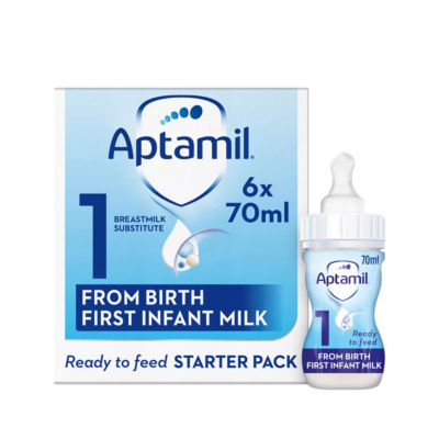 1 First Infant Baby Milk Liquid Formula Starter Pack, Ready to Feed, From Birth, 6x70 ml thumbnail 2