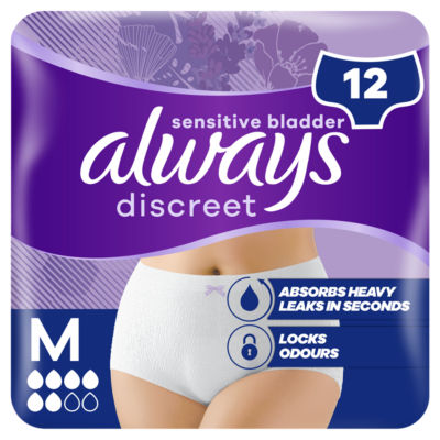 Incontinence Pants Women, Normal, M, 12 Pants thumbnail 2