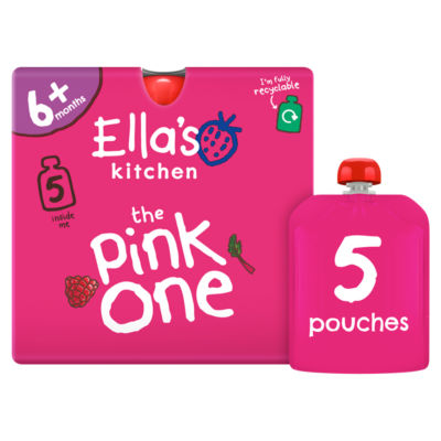 Ella's Kitchen The Pink One Smoothie Baby Food Pouch 6+ Months