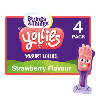 Yollies Yogurt Lollies Strawberry Flavour 100g (4 x 25g) thumbnail 2