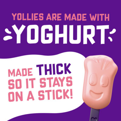 Yollies Yogurt Lollies Raspberry Flavour 100g (4 x 25g) thumbnail 4