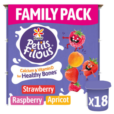 Kids Strawberry, Raspberry & Apricot Yoghurt Pots 18 x 47g thumbnail 2