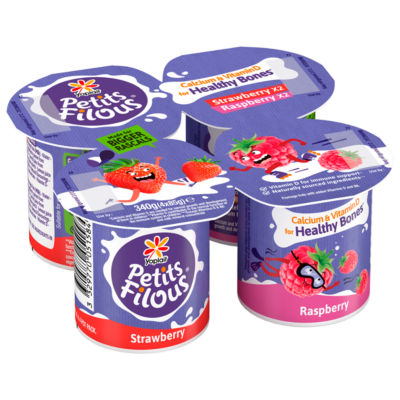 Kids Strawberry & Raspberry Yoghurt Pots 4 x 85g thumbnail 3