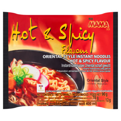 Oriental Style Instant Noodles Hot & Spicy Flavour 90g thumbnail 2