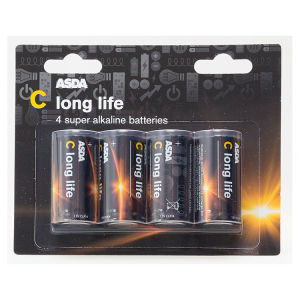 Long Life Alkaline C 4 Pack