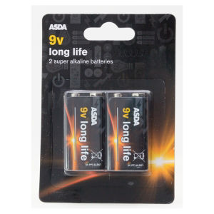 Long Life Alkaline 9V 2 Pack